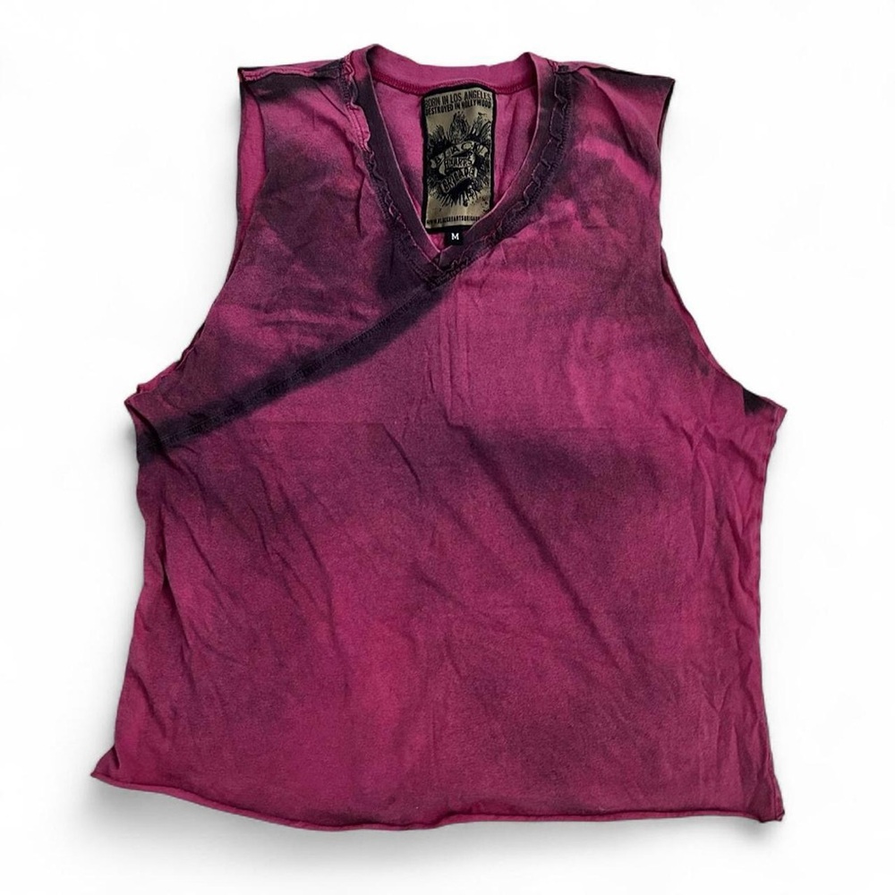 Black Heart Brigade grunge streetwear rock purple tie-dye tank top